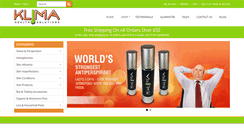 Desktop Screenshot of klimadeodorant.com